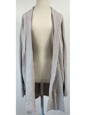 Lululemon Cream Wool Knit Open Cardigan